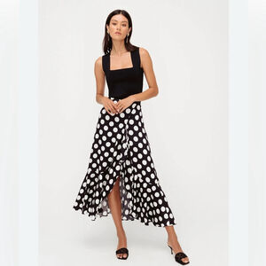 Sheike MISHA SPOT SKIRT Elegant Black and White Polka Dot medium